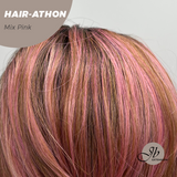JBEXTENSION 18 Inches Curly Mix Pink Headband Wig HAIR-ATHON - MIX PINK