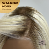 [PRE-ORDER] JBEXTENSION SHARON MONO Full Monofilament Wig 20 Inches Platinum Blonde With Dark Root Wave Mono Lace Wig With Anti-slip Silicone Strips Glueless Wig SHARON MONO