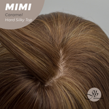 HOT OF SEASON - 16 Inches Scalpiana 3.5X4 Hard Silky Top Natural Scalp Effect Caramel Body Wave Wig With Bangs Wig MIMI SILK TOP CARAMEL