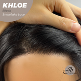 Nichole's Selection -12 Inches Bob Cut Black Pre-Cut Snowflake Lace Frontlace Glueless Wig KHLOE BLACK