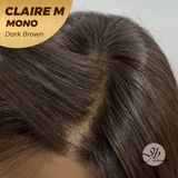 [PRE-ORDER] HOT OF SEASON - CLAIRE MONO DARK BROWN Partial Monofilament Wig 22 Inches Dark Brown Partial Mono Lace Glueless Wig Claire Mono Dark Brown