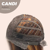 JBEXTENSION 20 Inches Auburn with Highlight Pre-Cut Side Part Frontlace Glueless Wig CANDI AUBURN