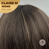 [PRE-ORDER] JBEXTENSION CLAIRE MONO Partial Monofilament Wig 22 Inches Brown With Highlight Partial Mono Lace Glueless Wig Claire Mono