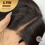 [PRE-ORDER] JBEXTENSION LYN MONO Partial Monofilament Wig 17 Inches Natural Black Partial Mono Lace Glueless Wig Lyn Mono