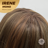 JBEXTENSION IRENE MONO Monofilament Handmade Wig 6X5 Full Monofilament Hand Tied Top Wig 19 Inches Hazelnut Curly Mono Lace Wig With Anti-slip Silicone Strips Glueless Wig IRENE MONO【BENDY EAR TABS】