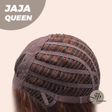 JBEXTENSION 12 Inches Red Short Women Fashion Wig With Bangs JAJA QUEEN RED【PLUS PERMATEASE】【BENDY EAR TABS】