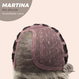 [PRE-ORDER] JBEXTENSION 17 Inches Wave Mix Blonde Pre-Cut Side Part Snowflake Lace Frontlace Glueless Wig MARTINA MIX BLONDE【BENDY EAR TABS】