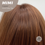 HOT OF SEASON - 16 Inches Scalpiana 3.5X4 Hard Silky Top Natural Scalp Effect Copper Body Wave Wig With Bangs Wig MIMI SILK TOP COPPER