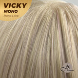JBEXTENSION VICKY MONO Full Monofilament Wig 8 Inches Pink Blonde Full Mono Lace Wig VICKY MONO