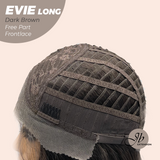 JBEXTENSION 26 Inches Dark Brown Pre-Cut Free Part Frontlace Glueless Wig EVIE LONG