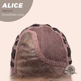 JBEXTENSION 12 Inches Apricot Pre-Cut Side Part Snowflake Lace Frontlace Glueless Wig ALICE APRICOT