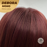 HOT OF SEASON - DEBORA MONO Monofilament Handmade Wig 6X5 Full Monofilament Hand Tied Top Wig 20 Inches Dark Red Mono Lace Wig With Anti-slip Silicone Strips Glueless Wig DEBORA MONO