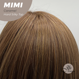 HOT OF SEASON - 16 Inches Scalpiana 3.5X4 Hard Silky Top Natural Scalp Effect Caramel Body Wave Wig With Bangs Wig MIMI SILK TOP CARAMEL