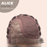 JBEXTENSION 12 Inches Butter Milk Pre-Cut Side Part Snowflake Lace Frontlace Glueless Wig ALICE BUTTER MILK