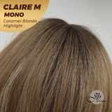 [PRE-ORDER] JBEXTENSION CLAIRE MONO CARAMEL BLONDE HIGHLIGHT Partial Monofilament Wig 22 Inches Caramel Blonde Highlight Partial Mono Lace Glueless Wig Claire Mono Caramel Blonde Highlight