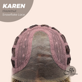 JBEXTENSION 18 Inches Hazelnut Pre-Cut T Part Snowflake Lace Frontlace Glueless Wig KAREN HAZELNUT【BENDY EAR TABS】