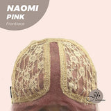 JBEXTENSION 28 pulgadas mezcla rosa fucsia color moda peluca frontal NAOMI PINK