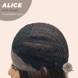 [PRE-ORDER] JBEXTENSION 12 Inches Dark Brown Pre-Cut Side Part Snowflake Lace Frontlace Glueless Wig ALICE DARK BROWN【BENDY EAR TABS】
