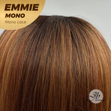 JBEXTENSION EMMIE MONO Monofilament Handmade Wig 6X5 Full Monofilament Hand Tied Top Wig 26 Inches Auburn Curly Mono Lace Wig With Anti-slip Silicone Strips Glueless Wig EMMIE MONO