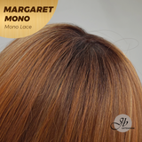 [PRE-ORDER] JBEXTENSION MARGARET MONO Full Monofilament Handmade Full Lace Full Hand Tied Wig 20 Inches Light Copper Mono Lace Handmade Futura Fiber Wig With Anti-slip Silicone Strips Glueless Wig MARGARET MONO