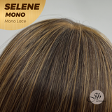 HOT OF SEASON -  SELENE MONO Monofilament Handmade Wig 6X5 Full Monofilament Hand Tied Top Wig 25 Inches Caramel Mono Lace Wig With Anti-slip Silicone Strips Glueless Wig SELENE MONO