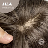 Rachel's Pick-20 Inches Cold Brown Wolf Cut 3.5X4 Hard Silky Top Natural Scalp Effect Wig With Bangs LILA