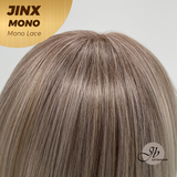 JBEXTENSION JINX MONO Monofilament Handmade Wig 6X5 Full Monofilament Hand Tied Top Wig 12 Inches Blonde Mono Lace Wig With Anti-slip Silicone Strips Glueless Wig JINX MONO【BENDY EAR TABS】
