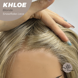 JBEXTENSION 12 Inches Bob Cut Blonde Pre-Cut Snowflake Lace Frontlace Glueless Wig KHLOE BLONDE【PERMATEASE】