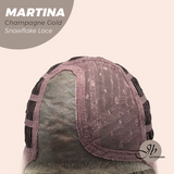 [PRE-ORDER] JBEXTENSION 17 Inches Wave Champagne Gold Pre-Cut Side Part Snowflake Lace Frontlace Glueless Wig MARTINA CHAMPAGNE GOLD【BENDY EAR TABS】