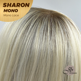 [PRE-ORDER] JBEXTENSION SHARON MONO Full Monofilament Wig 20 Inches Platinum Blonde With Dark Root Wave Mono Lace Wig With Anti-slip Silicone Strips Glueless Wig SHARON MONO