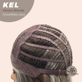 JBEXTENSION 22 Inches Venice Blonde Pre-Cut Snowflake Lace Frontlace Glueless Wig KEL VENICE BLONDE【PERMATEASE】【BENDY EAR TABS】