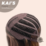 [PRE-ORDER] JBEXTENSION 18 Inches Brown with Pink Highlight Pre-Cut Snowflake Lace Frontlace Glueless Wig KAI'S PROWNK【PERMATEASE】