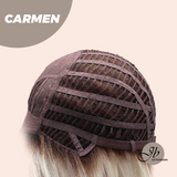 JBEXTENSION 13 Inches Short Silver Women Fashion Wig With Bangs CARMEN【PLUS PERMATEASE】【BENDY EAR TABS】