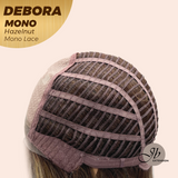 JBEXTENSION DEBORA MONO Monofilament Handmade Wig 6X5 Full Monofilament Hand Tied Top Wig 20 Inches Hazelnut Mono Lace Wig With Anti-slip Silicone Strips Glueless Wig DEBORA MONO HAZELNUT【BENDY EAR TABS】