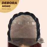 HOT OF SEASON - DEBORA MONO Monofilament Handmade Wig 6X5 Full Monofilament Hand Tied Top Wig 20 Inches Dark Red Mono Lace Wig With Anti-slip Silicone Strips Glueless Wig DEBORA MONO