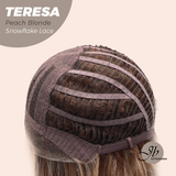[PRE-ORDER] JBEXTENSION 18 Inches Peach Blonde Pre-Cut Snowflake Lace Frontlace Glueless Wig TERESA PEACH BLONDE【PERMATEASE】