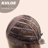 JBEXTENSION 12 Inches Bob Cut Apricot Pre-Cut Snowflake Lace Frontlace Glueless Wig KHLOE APRICOT【PERMATEASE】【BENDY EAR TABS】