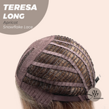 [PRE-ORDER] JBEXTENSION 22 Inches Long Apricot Pre-Cut Snowflake Lace Frontlace Glueless Wig TERESA LONG APRICOT【PERMATEASE】【BENDY EAR TABS】