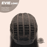 JBEXTENSION 26 Inches Dark Brown Pre-Cut Free Part Frontlace Glueless Wig EVIE LONG