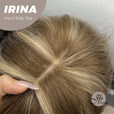 [PRE-ORDER] JBEXTENSION 28 Inches Brown With Blonde Highlight Wave 3.5X4 Hard Silky Top Natural Scalp Effect Wig IRINA