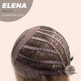 JBEXTENSION 18 Inches Apricot Pre-Cut Snowflake Lace Frontlace Glueless Wig ELENA APRICOT【PERMATEASE】【BENDY EAR TABS】