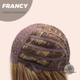JBEXTENSION 18 Inches Crème Caramel Women Fashion Full Machine Wig FRANCY CRèME CARAMEL【PLUS PERMATEASE】【BENDY EAR TABS】