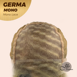 JBEXTENSION GERMA MONO Full Monofilament Handmade Full Lace Full Hand Tied Wig 14 Inches Honey Blonde Mono Lace Handmade Futura Fiber Wig Glueless Wig GERMA MONO