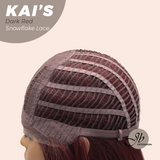 JBEXTENSION 18 Inches Dark Red Pre-Cut Snowflake Lace Frontlace Glueless Wig KAI'S DARK RED【PERMATEASE】