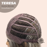 JBEXTENSION 18 Inches Venice Blonde Pre-Cut Snowflake Lace Frontlace Glueless Wig TERESA VENICE BLONDE【PERMATEASE】【BENDY EAR TABS】