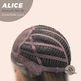 JBEXTENSION 12 Inches Shatush Mix Blonde Pre-Cut Side Part Snowflake Lace Frontlace Glueless Wig ALICE SHATUSH MIX BLONDE