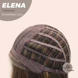 JBEXTENSION 18 Inches Caramel Pre-Cut Snowflake Lace Frontlace Glueless Wig ELENA CARAMEL【PERMATEASE】【BENDY EAR TABS】