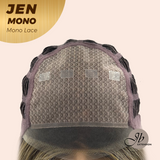 [PRE-ORDER] HOT OF SEASON -JBEXTENSION JEN MONO Monofilament Handmade Wig 6X5 Full Monofilament Hand Tied Top Wig 18 Inches Hazelnut Blonde Highlight Mono Lace Wig With Anti-slip Silicone Strips Glueless Wig JEN MONO