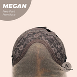 JBEXTENSION 20 Inches Mix Grey Curly Fiber X, Tangle Less Pre-Cut Free Part Frontlace Glueless Wig MEGAN【FIBER X】