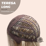 JBEXTENSION 22 Inches Long Blonde Pre-Cut Snowflake Lace Frontlace Glueless Wig TERESA LONG BLONDE【PERMATEASE】【BENDY EAR TABS】